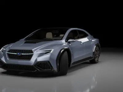 Subaru Sti Viziv Low-poly 3D model