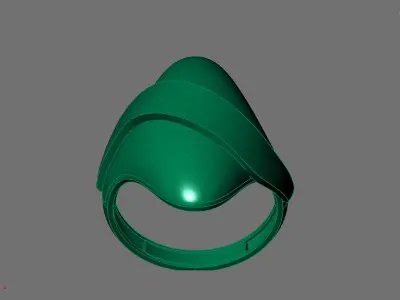Women Ring Plain Ring Ready STL 3DM Models Womens Rings 3D print model 55