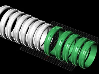 Wedding rings 054 3D print model