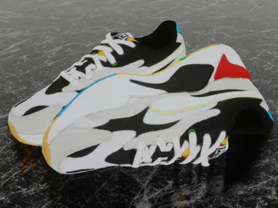 PUMA RS X WH 3D SHOES Low-poly 3D model