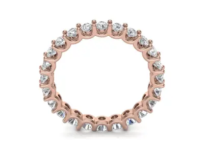 U Shaped Eternity Ring 2 point 7 mm stone size swiss 14 and EU54 3D print model