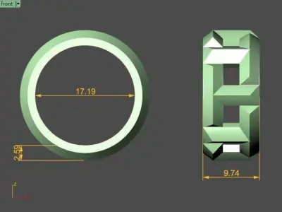 Tiffany ring sport women and men 3dmodel jewelry 3D print model