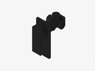 Wall Mixer Tap - Luxury - Round Low-poly 3D model