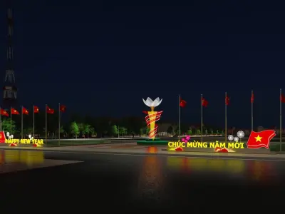 HappyNewYear - LightingTree 3D model