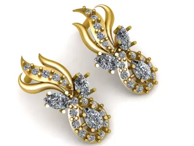 Stylish Stud Diamond Tops 3d Pirntable Model 3D print model