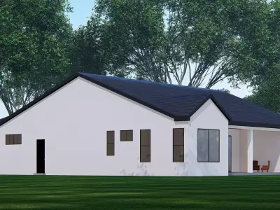 Contemporary American Home Architectural Visualization  3D model