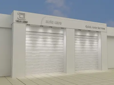 Car service entrance logo sign a615e 3D model