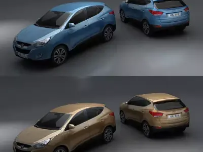 Hyundai ix35 Low-poly 3D model