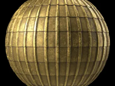 Roof Tile Materials 94- Metal Roofing By Sbsar Seamless Pbr 4k Texture