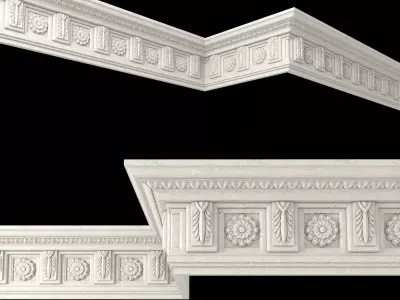 Decor molding 5 Low-poly 3D model