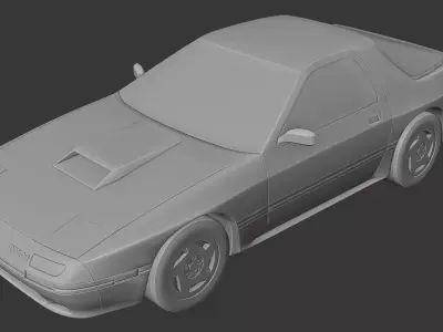 Mazda RX7 FC 3D print model