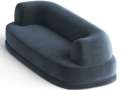 sofa soft yellow 3D model