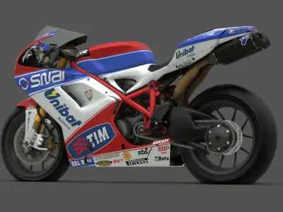 Ducati 1098R  Italian Superbike 3D Model Low-poly 3D model