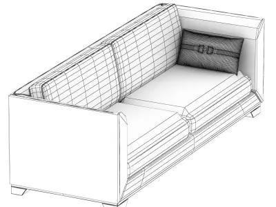 Foz Sofa 3d model Low-poly 3D model