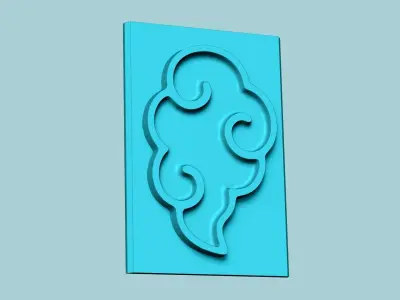 Stamp 93 - Naruto Cloud - Fondant Decoration Maker Toy 3D print model