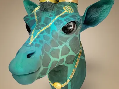Fantasia Fauna-Girikirti-Giraffe 3D Model 3D print model