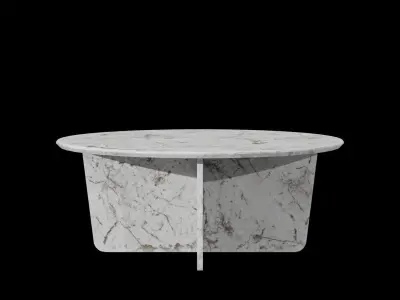 Tableau Coffee Table-marble white Low-poly 3D model