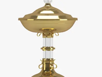 Decoration 19 gold cup 3D model