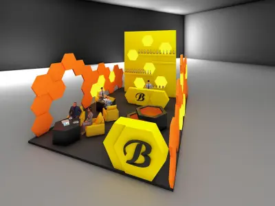 BOOTH EXHIBITION DESIGN 3D model