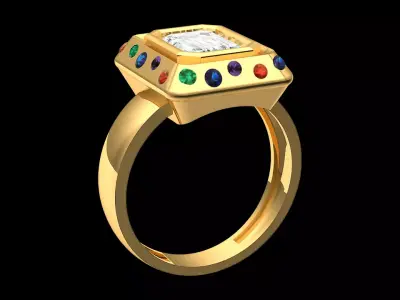 Aurora Majesty Ring 3D print model