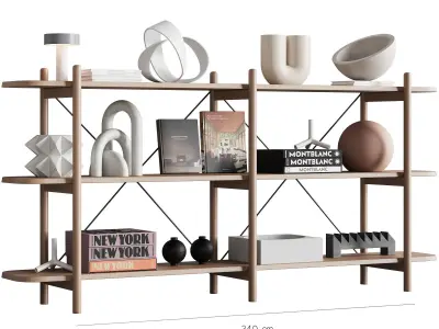 086 BROSA Dominic Wide Bookshelf 00 3D model