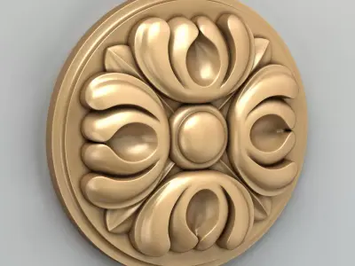 Round rosette 040 3D model