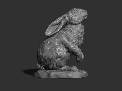  Hare looks up 3D print model