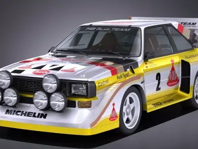 LowPoly Audi Sport Quattro s1 e2 3D model