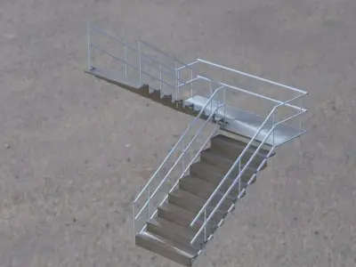 Stairs industrial Free 3D model