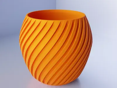 ELEGANT CURVED VASE - 3D PRINTABLE MODEL 3D print model