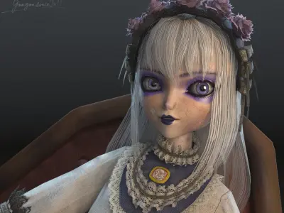 Antique Doll 3D model