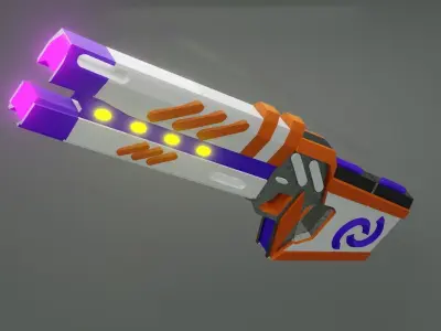 sci fi blaster Free low-poly 3D model