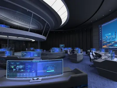 monitoring Center Command Center 3D model purchase