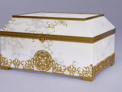 Interior decoration marble casket  3D model