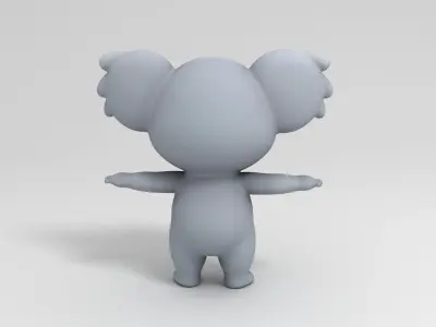 Koala cartoon bear 3D model
