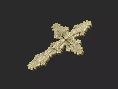 Cross luxury gothic design queen princess 3D print model