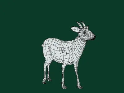 Duiker Brown Antelope Animal Low-poly 3D model