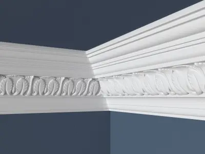Decorative Crown Molding 3D model 22
