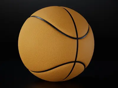 Basketball ball with 3 Textures Low-poly 3D model
