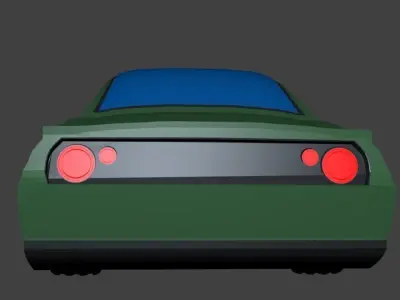 Generic Low Poly Muscle Car Low-poly 3D model