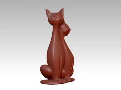 Cat pussy decoration 3D print model