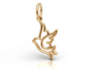 Pingente Pomba da Paz para Impressao e Fundicao - Espirito Santo 3D print model