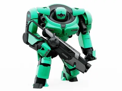 DOOM FIGHTER V-7  Rigged for Unreal Engine - Unity - MIXAMO  3D model