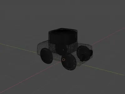 Simple Red Car 3D Model 3D model