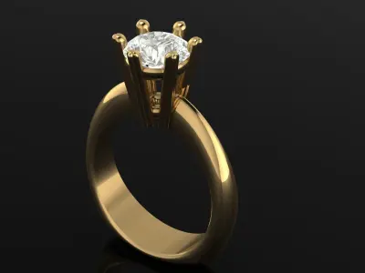 Diamond ring 3D print model 40