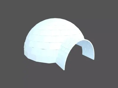 Igloo v1 001 Low-poly 3D model