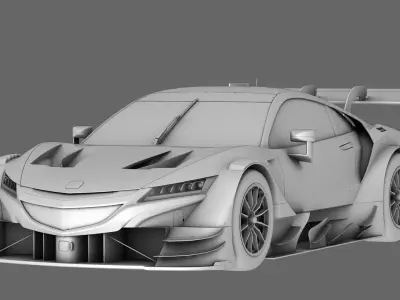 Honda NSX-GT GT500 2014 2016 Low-poly 3D model