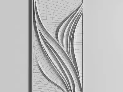 Abstract wall art panel 2 3D model