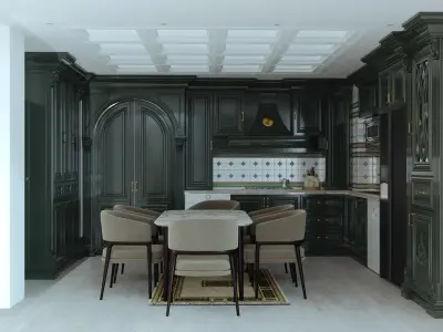 Elegant Classic Cabinet Free 3D model