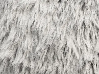 Fur pillows set 1 3D model